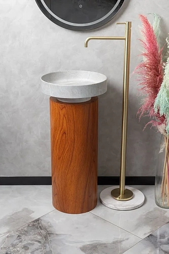 Раковина Boheme Corian 400x130 Amani Grigio 801-GR накладная Раковина Boheme Corian 400x130 Amani Grigio 801-GR накладная