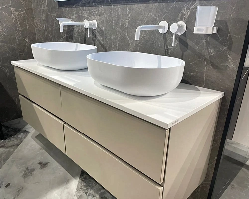 Раковина Boheme Corian 879-50 овальная матовая, Slim 500x350x135 Раковина Boheme Corian 879-50 овальная матовая, Slim 500x350x135