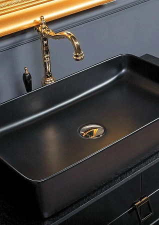 Раковина Boheme керамика прямоугольная Черная VALLESSI 873 Раковина Boheme керамика прямоугольная Черная VALLESSI 873