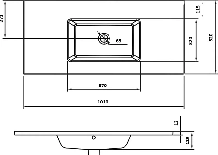 Раковина Boheme стекло 100см моноблок BLACK 852-100-B Раковина Boheme стекло 100см моноблок BLACK 852-100-B