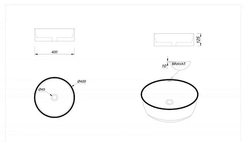Раковина Bravat C22357K-ENG Раковина Bravat C22357K-ENG