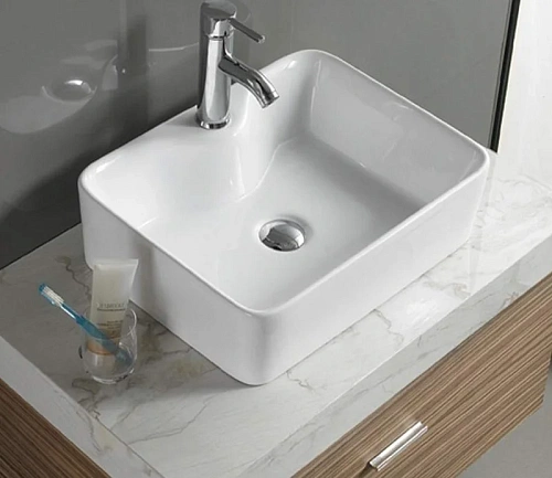 Раковина CeramaLux 7291 накладная, белый Раковина CeramaLux 7291 накладная, белый