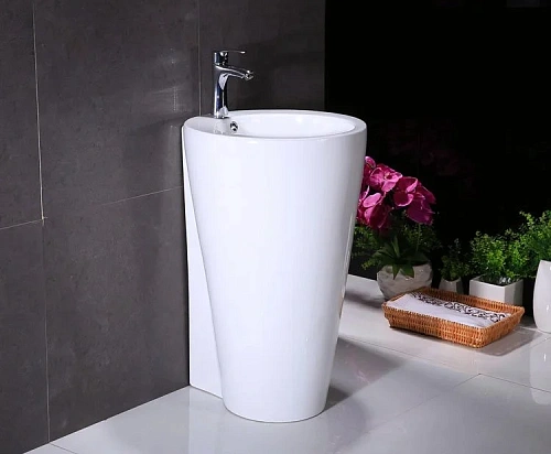 Раковина CeramaLux B134B напольная, белый Раковина CeramaLux B134B напольная, белый