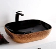 Раковина CeramaLux D1302H024 накладная, черный/золото/медь Раковина CeramaLux D1302H024 накладная, черный/золото/медь