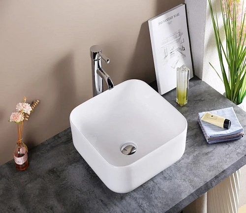 Раковина CeramaLux D1303 накладная, белый Раковина CeramaLux D1303 накладная, белый