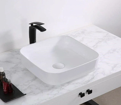 Раковина CeramaLux D1303 накладная, белый Раковина CeramaLux D1303 накладная, белый