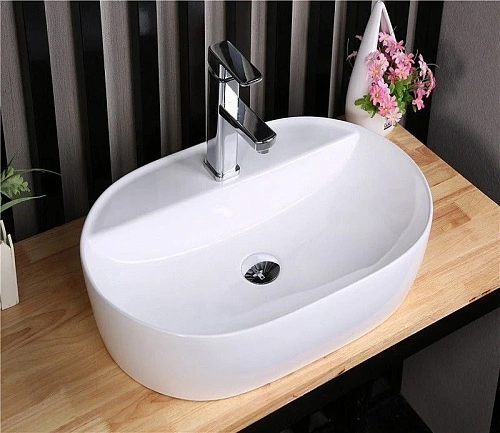 Раковина CeramaLux D1346 накладная, белый Раковина CeramaLux D1346 накладная, белый