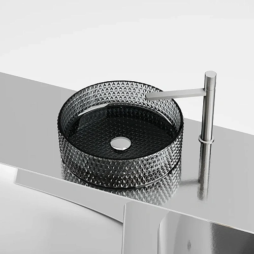 Раковина Ceramica Nova CRISTAL CN6060 черный накладная Раковина Ceramica Nova CRISTAL CN6060 черный накладная