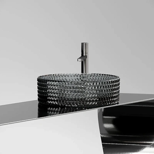 Раковина Ceramica Nova CRISTAL CN6060 черный накладная Раковина Ceramica Nova CRISTAL CN6060 черный накладная