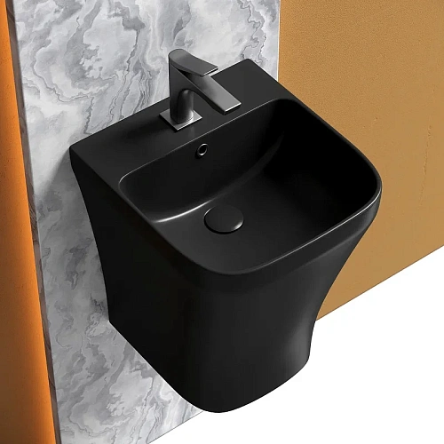 Раковина Ceramica Nova DION CN6067MB черный матовый моноблок Раковина Ceramica Nova DION CN6067MB черный матовый моноблок