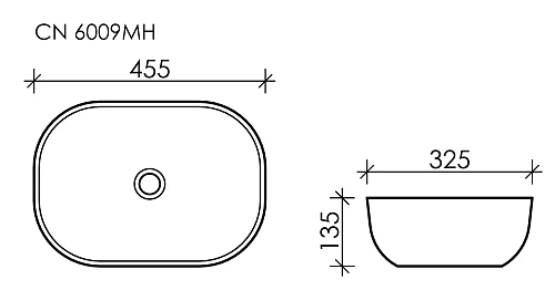 Раковина Ceramica Nova ELEMENT CN6009MH Раковина Ceramica Nova ELEMENT CN6009MH
