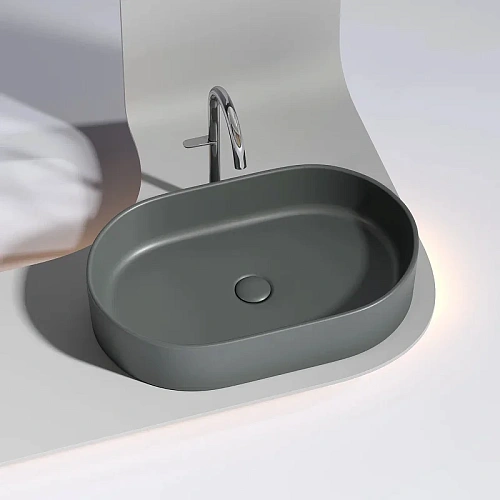 Раковина Ceramica Nova ELEMENT CN6048MDH Темный Антрацит матовый накладная Раковина Ceramica Nova ELEMENT CN6048MDH Темный Антрацит матовый накладная