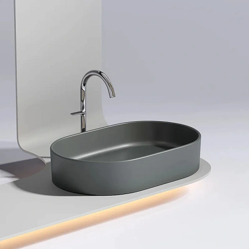 Раковина Ceramica Nova ELEMENT CN6048MDH Темный Антрацит матовый накладная Раковина Ceramica Nova ELEMENT CN6048MDH Темный Антрацит матовый накладная