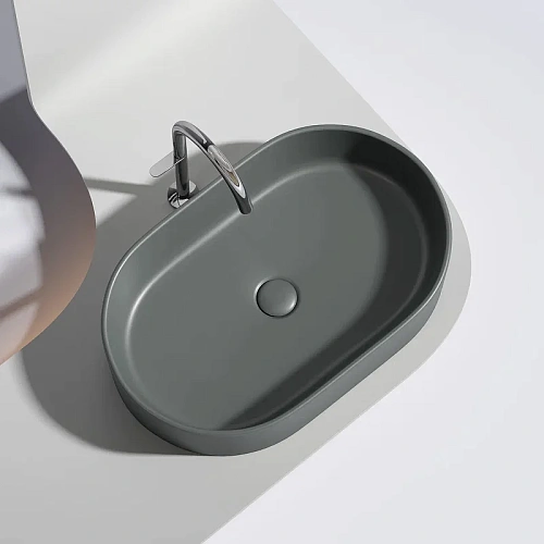 Раковина Ceramica Nova ELEMENT CN6048MDH Темный Антрацит матовый накладная Раковина Ceramica Nova ELEMENT CN6048MDH Темный Антрацит матовый накладная