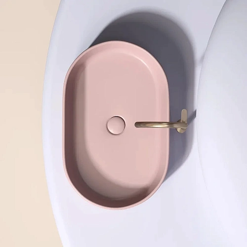 Раковина Ceramica Nova ELEMENT CN6048MP Розовый матовый накладная Раковина Ceramica Nova ELEMENT CN6048MP Розовый матовый накладная