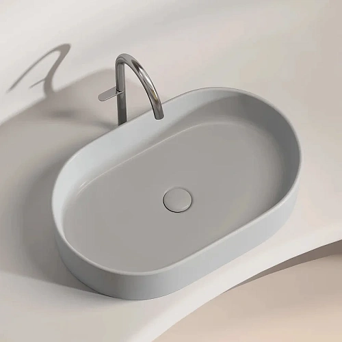 Раковина Ceramica Nova ELEMENT CN6048MSG серый матовый накладная Раковина Ceramica Nova ELEMENT CN6048MSG серый матовый накладная