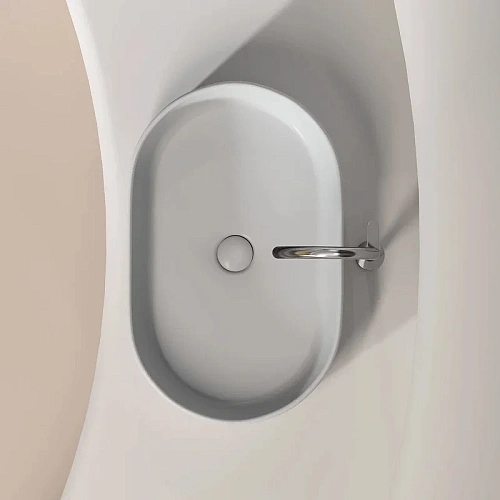 Раковина Ceramica Nova ELEMENT CN6048MSG серый матовый накладная Раковина Ceramica Nova ELEMENT CN6048MSG серый матовый накладная