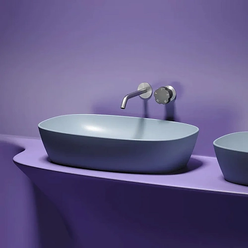 Раковина Ceramica Nova ELEMENT CN6049MHL серо-голубой матовый накладная Раковина Ceramica Nova ELEMENT CN6049MHL серо-голубой матовый накладная