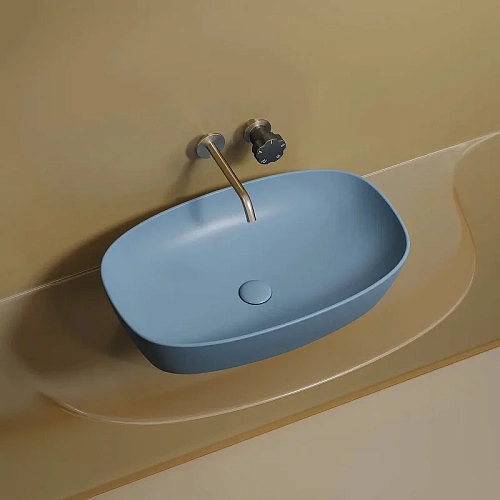 Раковина Ceramica Nova ELEMENT CN6049ML голубой матовый накладная Раковина Ceramica Nova ELEMENT CN6049ML голубой матовый накладная