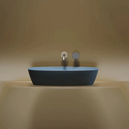 Раковина Ceramica Nova ELEMENT CN6049ML голубой матовый накладная Раковина Ceramica Nova ELEMENT CN6049ML голубой матовый накладная