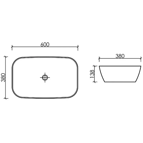 Раковина Ceramica Nova ELEMENT CN6049ML голубой матовый накладная Раковина Ceramica Nova ELEMENT CN6049ML голубой матовый накладная
