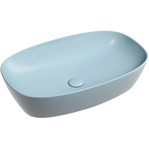 Раковина Ceramica Nova ELEMENT CN6049ML голубой матовый накладная Раковина Ceramica Nova ELEMENT CN6049ML голубой матовый накладная