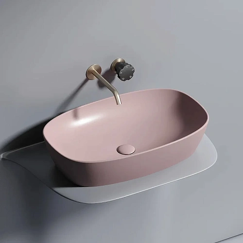 Раковина Ceramica Nova ELEMENT CN6049MP Розовый матовый накладная Раковина Ceramica Nova ELEMENT CN6049MP Розовый матовый накладная