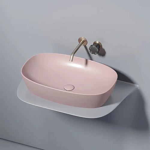 Раковина Ceramica Nova ELEMENT CN6049MP Розовый матовый накладная Раковина Ceramica Nova ELEMENT CN6049MP Розовый матовый накладная