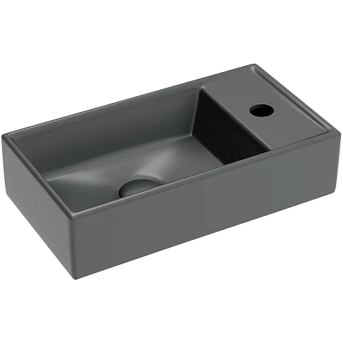 Раковина Ceramica Nova ELEMENT CN6051LMDH Темный Антрацит матовый подвесная Раковина Ceramica Nova ELEMENT CN6051LMDH Темный Антрацит матовый подвесная