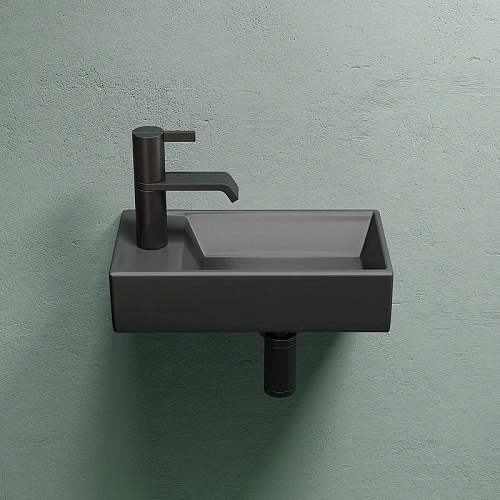 Раковина Ceramica Nova ELEMENT CN6051RMDH Темный Антрацит матовый подвесная Раковина Ceramica Nova ELEMENT CN6051RMDH Темный Антрацит матовый подвесная