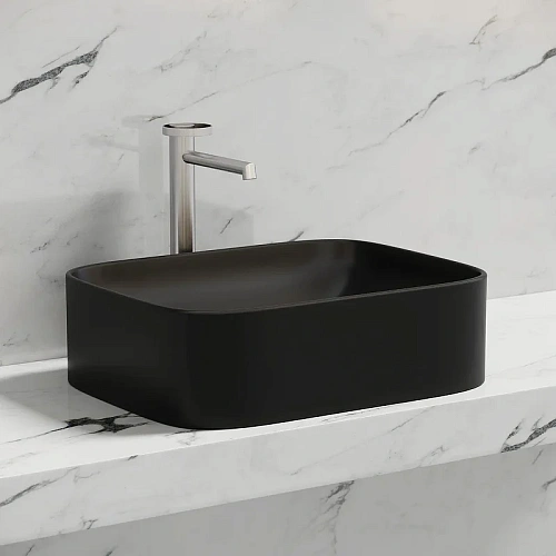 Раковина Ceramica Nova ELEMENT CN6052MB черный матовый накладная Раковина Ceramica Nova ELEMENT CN6052MB черный матовый накладная