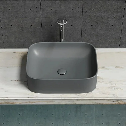 Раковина Ceramica Nova ELEMENT CN6052MDH Темный Антрацит матовый накладная Раковина Ceramica Nova ELEMENT CN6052MDH Темный Антрацит матовый накладная