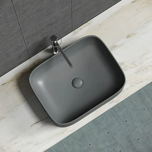 Раковина Ceramica Nova ELEMENT CN6052MDH Темный Антрацит матовый накладная Раковина Ceramica Nova ELEMENT CN6052MDH Темный Антрацит матовый накладная