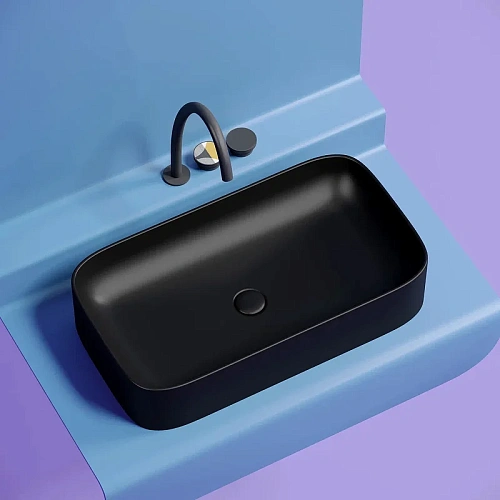 Раковина Ceramica Nova ELEMENT CN6054MB черный матовый накладная Раковина Ceramica Nova ELEMENT CN6054MB черный матовый накладная