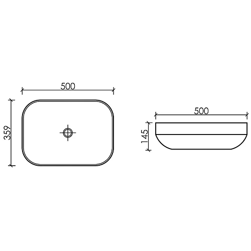 Раковина Ceramica Nova ELEMENT CN6055MW белый матовый накладная Раковина Ceramica Nova ELEMENT CN6055MW белый матовый накладная