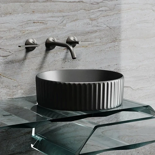 Раковина Ceramica Nova ELEMENT CN6057MDH Темный Антрацит матовый накладная Раковина Ceramica Nova ELEMENT CN6057MDH Темный Антрацит матовый накладная