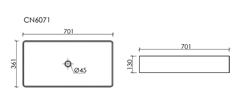 Раковина Ceramica Nova ELEMENT CN6071MB черный матовый накладная Раковина Ceramica Nova ELEMENT CN6071MB черный матовый накладная