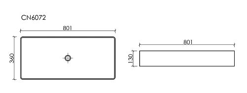 Раковина Ceramica Nova ELEMENT CN6072MB черный матовый накладная Раковина Ceramica Nova ELEMENT CN6072MB черный матовый накладная