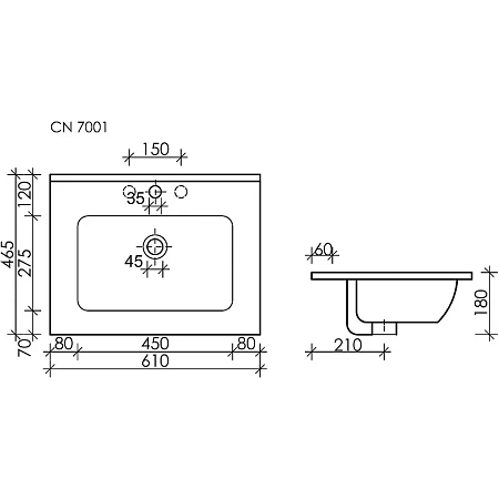 Раковина Ceramica Nova Element CN7001 белый Раковина Ceramica Nova Element CN7001 белый