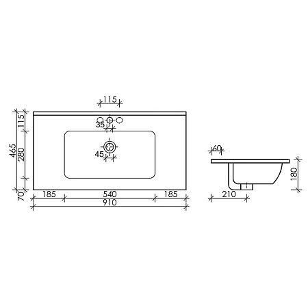 Раковина Ceramica Nova Element CN7002MB черный матовый Раковина Ceramica Nova Element CN7002MB черный матовый