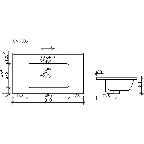Раковина Ceramica Nova Element CN7005 белый Раковина Ceramica Nova Element CN7005 белый
