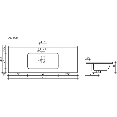 Раковина Ceramica Nova Element CN7006 белый Раковина Ceramica Nova Element CN7006 белый