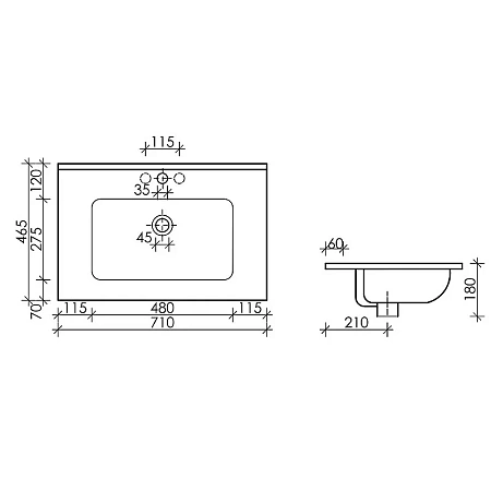Раковина Ceramica Nova Element CN7007 белый Раковина Ceramica Nova Element CN7007 белый