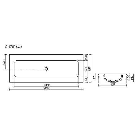Раковина Ceramica Nova Grace CN7016wx накладная, без отверстия под смеситель 1210x457x137 мм, белый Раковина Ceramica Nova Grace CN7016wx накладная, без отверстия под смеситель 1210x457x137 мм, белый