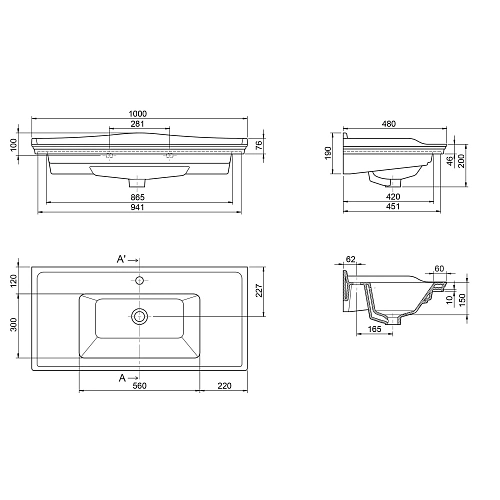 Раковина CeraStyle Kapadokya 100 036500-u-01 Раковина CeraStyle Kapadokya 100 036500-u-01