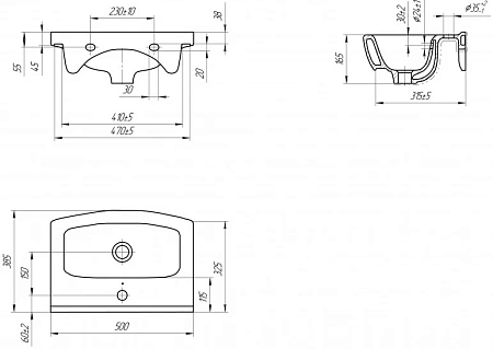 Раковина Cersanit CERSANIA 50 (S-UM-CE50/1-w) Раковина Cersanit CERSANIA 50 (S-UM-CE50/1-w)