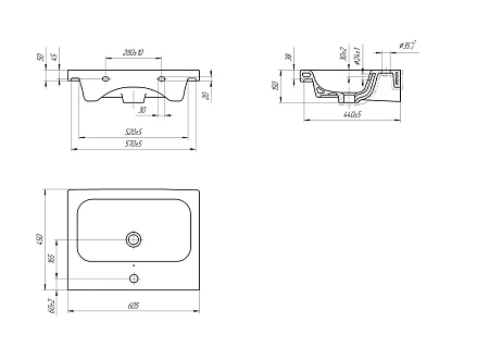 Раковина Cersanit COLOUR 60 (S-UM-COL60/1-w) Раковина Cersanit COLOUR 60 (S-UM-COL60/1-w)