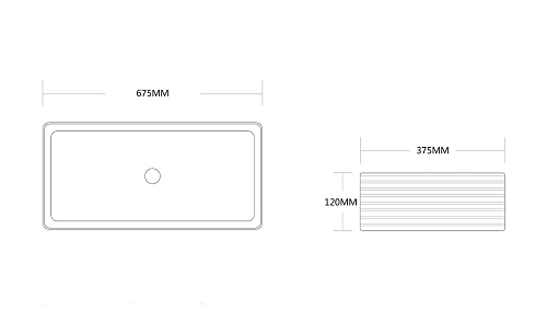 Раковина Ceruttispa CR0053 675х375х120 накладная, белая, прямоугольная Раковина Ceruttispa CR0053 675х375х120 накладная, белая, прямоугольная