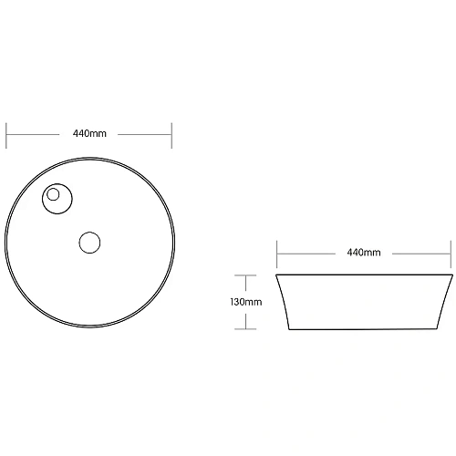 Раковина Ceruttispa CR0090 440х440х130 накладная, белая, круглая, с отверстием под смеситель Раковина Ceruttispa CR0090 440х440х130 накладная, белая, круглая, с отверстием под смеситель