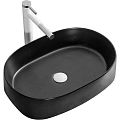 Раковина Ceruttispa CR2691 560х390х140 накладная, черный матовый, овальная Раковина Ceruttispa CR2691 560х390х140 накладная, черный матовый, овальная